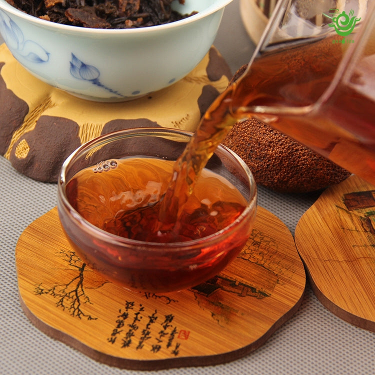 Aged mandarin shu pu erh