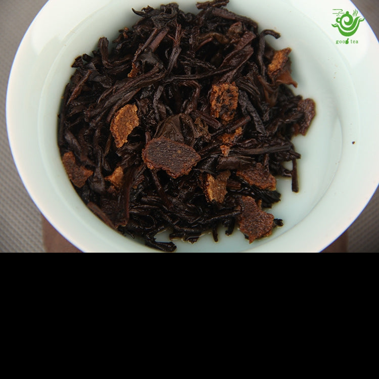 Aged mandarin shu pu erh