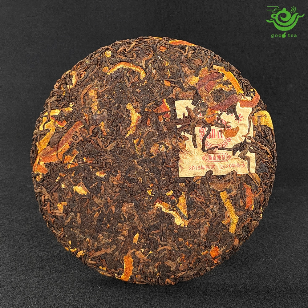 5 years old of mandarin cooked pu erh cake 357gram